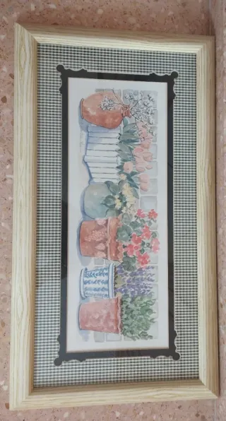 Cuadro de macetas con flores