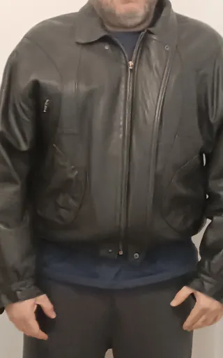 Cazadora Cuero Vintage Talla Grande