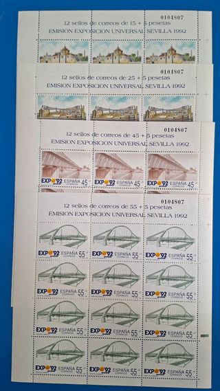 Sellos España 1991 Minipliegos Edifil 24-27