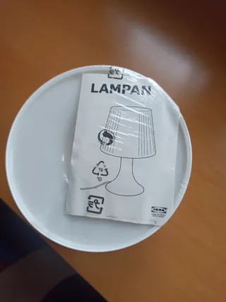 Lámpara de mesa 29 cm Ikea LAMPAN Blanca