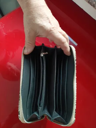 Cartera Tarjetero Piel Serpiente Nuevo