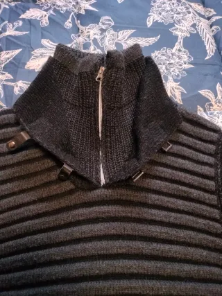 Maglione uomo pesante collo doppio