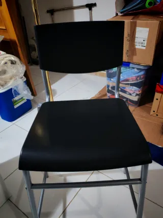 Taburete Ikea Negro y Gris