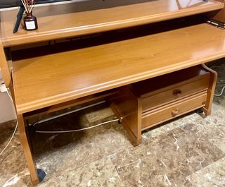 Escritorio vintage madera con bandeja