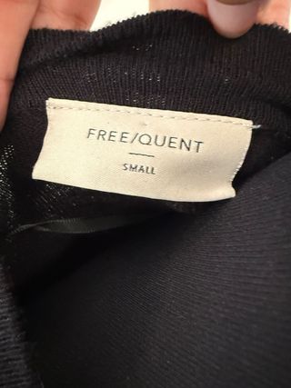 Chaqueta de punto negra larga