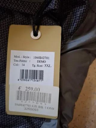 Giubbino grigio nuovo Citystoreshop.it