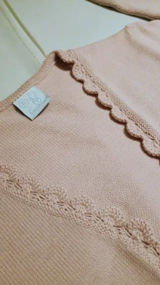 Chaquetita torera punto rosa comunión niña