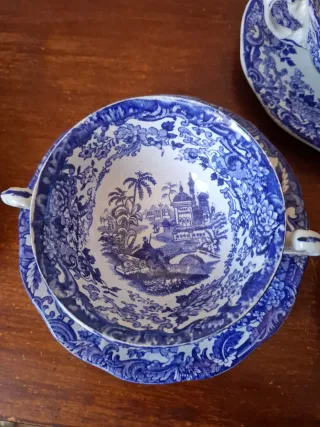 6 Juegos Consomé La Cartuja Porcelana