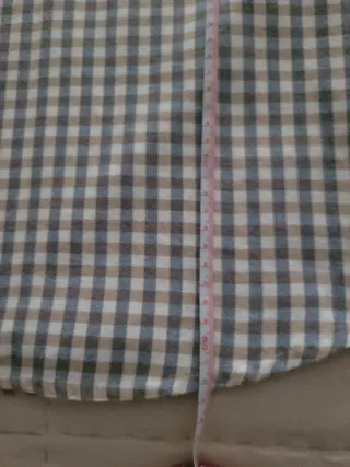 Camisa Unit cuadros beige y gris