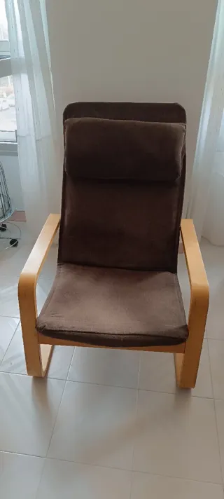 Sedia a Dondolo Ikea Marrone