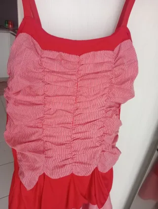 Mini abito rosso sartoriale