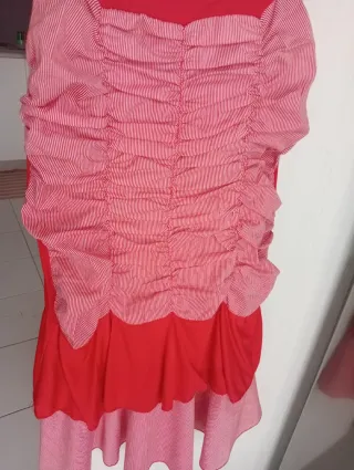 Mini abito rosso sartoriale