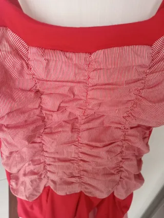 Mini abito rosso sartoriale