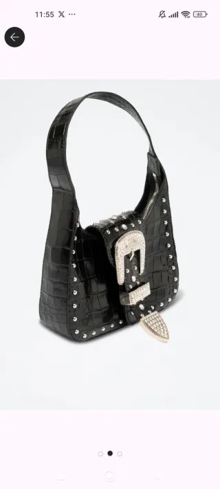 Bolso Moschino Couture Negro Tachuelas