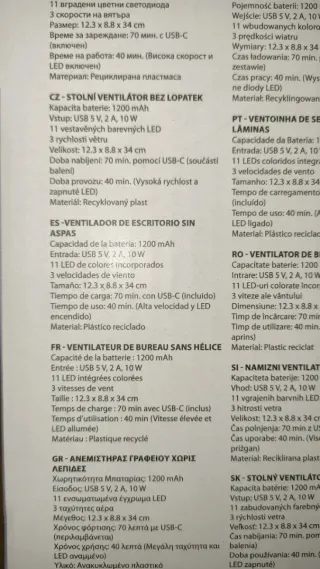 Ventilador Escritorio Nor-Tec sin Aspas