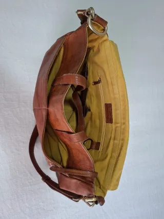 Bolso de piel marrón Lupo