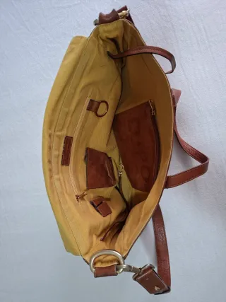 Bolso de piel marrón Lupo