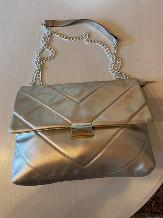 Borsa tracolla trapuntata color oro