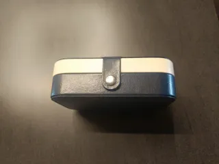 Joyero pequeño azul y blanco