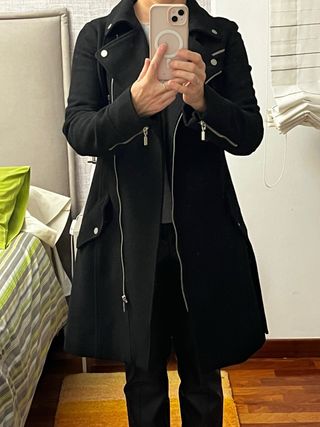 Abrigo Lana Adolfo Domínguez T.36 Negro