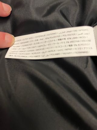 Abrigo Lana Adolfo Domínguez T.36 Negro