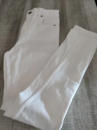 Pantalón tejano blanco mujer