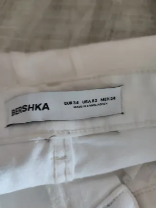 Pantalón tejano blanco mujer