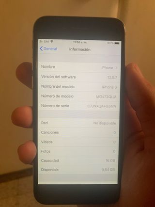 iPhone 6 16GB Plata/Gris Espacial