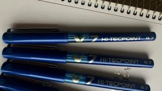 5 Bolígrafos Pilot V7 Hi-Tecpoint Azul