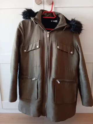 Chaqueta Mango verde militar talla M