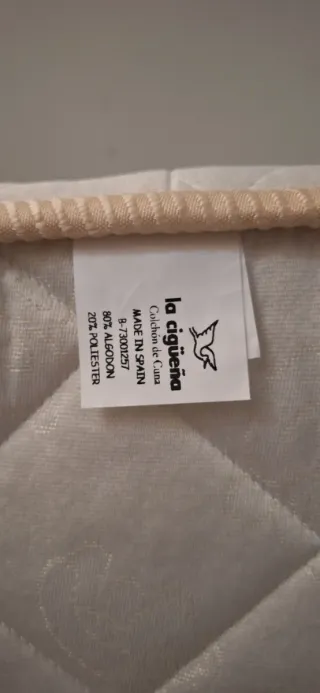 Colchón Cuna 120x60cm + Funda + Empapador