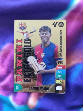 Lamine Yamal Panini Extra Gold 2024.