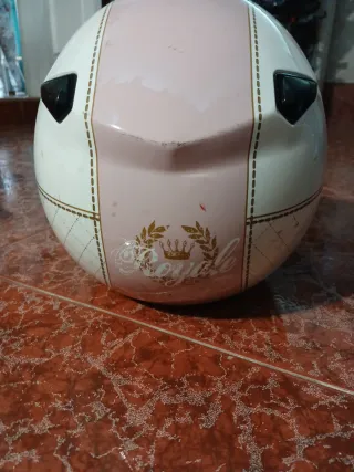 Casco Moto Mujer Rosa y Blanco
