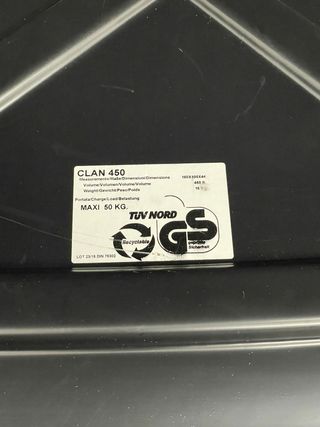 Cofre techo coche 450L gris