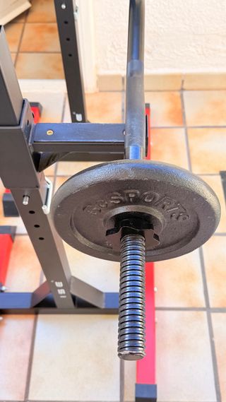 Soporte para pesas y barra Z