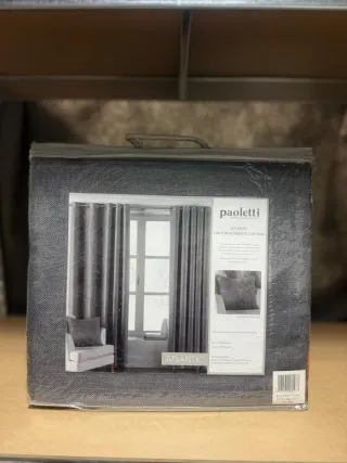 Cortinas Grises Ojal 117x183cm (Par) NUEVAS