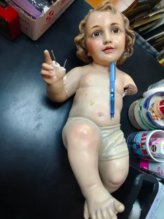 Niño Jesús antiguo grande para restaurar