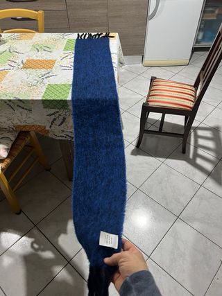 Sciarpa in Alpaca Blu e Nera