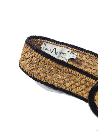 Sans Arcidet Paris/ Cinturón de rafia trenzada TU