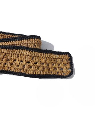 Sans Arcidet Paris/ Cinturón de rafia trenzada TU