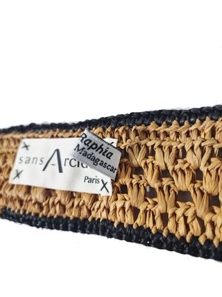 Sans Arcidet Paris/ Cinturón de rafia trenzada TU