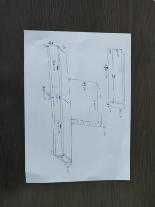 Mueble TV salón comedor color wengue