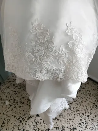Vestido de Novia con Encaje Blanco