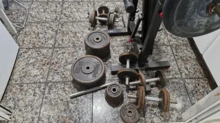 Set de pesas con banco incluido Decathlon