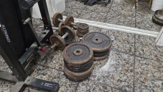 Set de pesas con banco incluido Decathlon