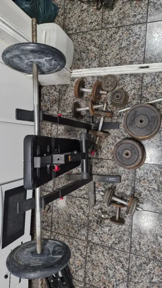 Set de pesas con banco incluido Decathlon