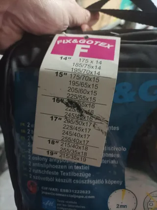 Cadenas de tela para nieve llanta 17