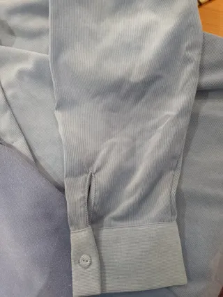 Camisa Zara Hombre Azul 89% poliéster 2% elastano