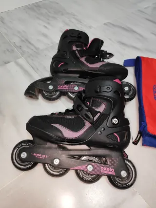 Patines en línea Oxelo Talla 39 Negro/Rosa