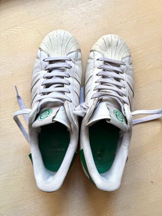 Zapatillas Adidas Superstar Blancas y Verdes